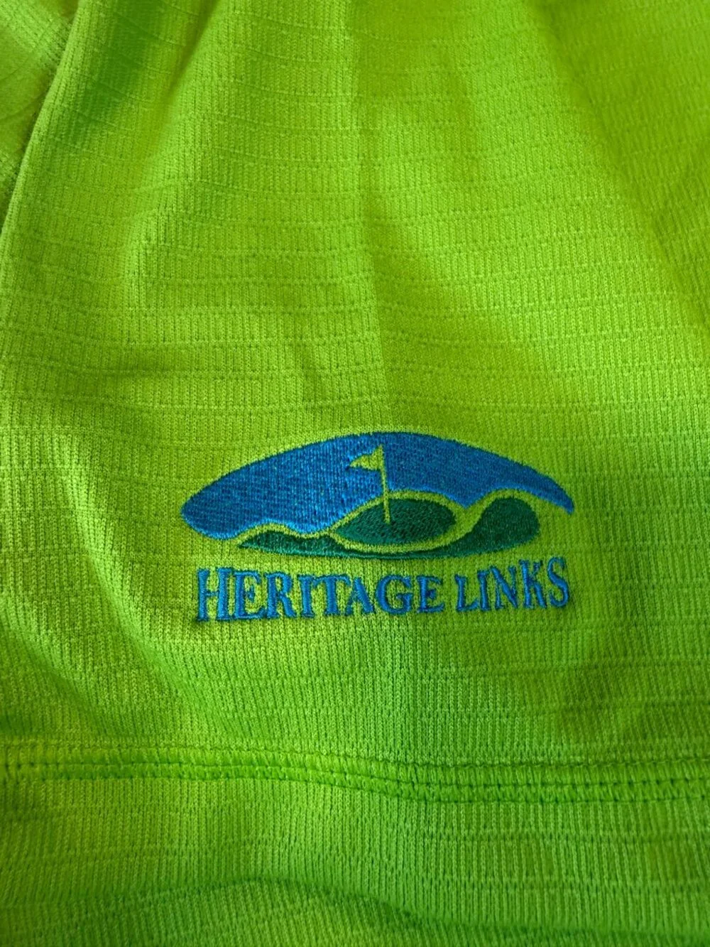 Adidas Golf Polo Shirt XL Lime Green FedEx Cup Liberty National Northern Trust